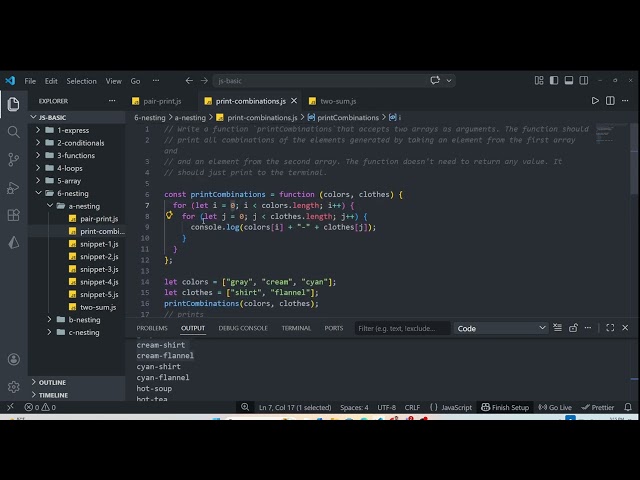 js nesting a part2