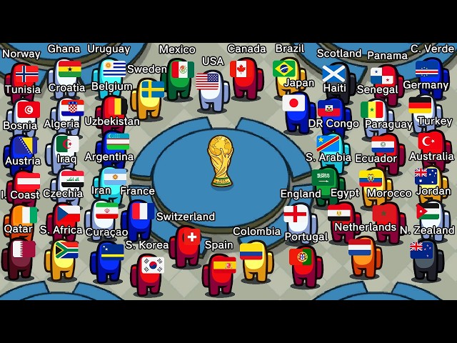 Among Us but the Impostors are Every World Cup Country