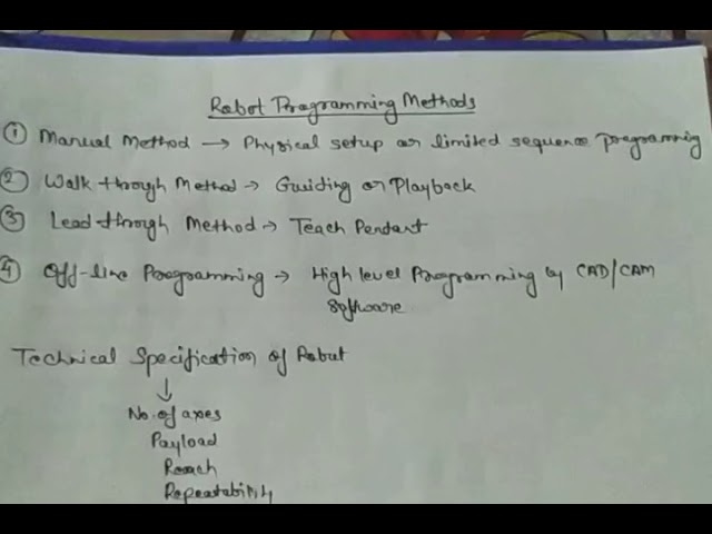Robot Programming Methods