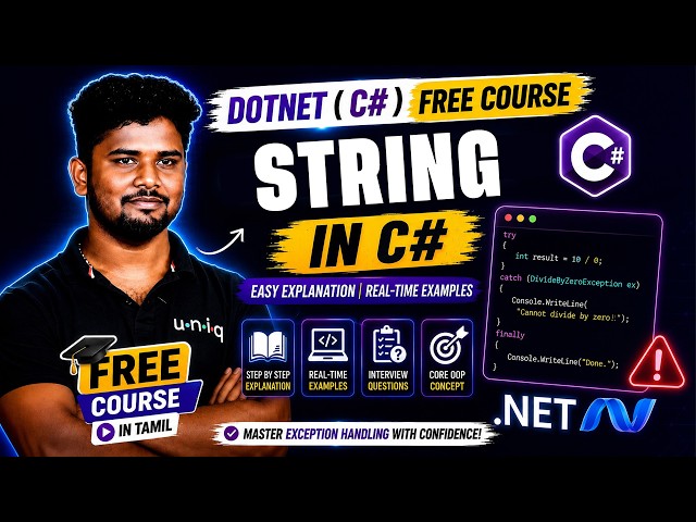 Dotnet C# Free Course 2026 | Ep 49 | C# String Alternative case , Substring in Tamil