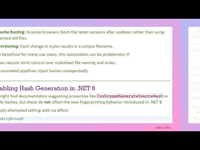 Disable Hash Generation in Razor Class Library Stylesheets in Blazor (.NET 8 & .NET 9)