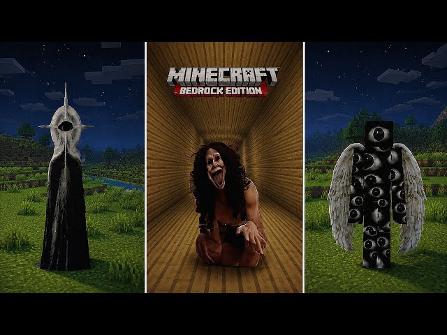 10 New Minecraft Horror Mods For BEDROCK/POCKET EDITION | Minecraft Horror Mods For BEDROCK EDITION