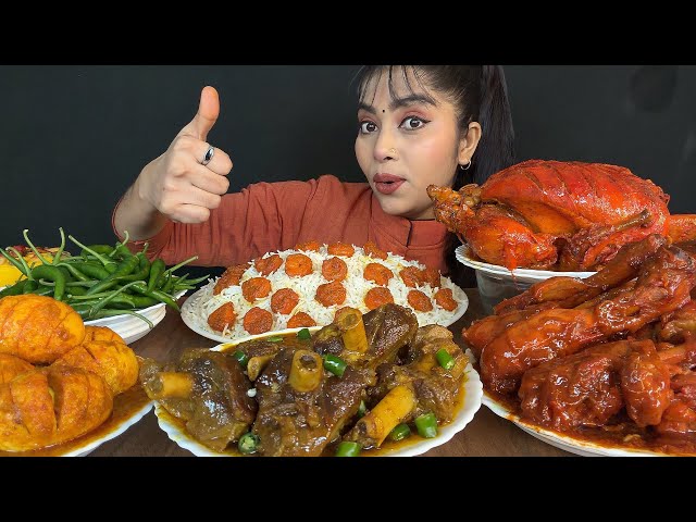 EATING KALA BHUNA MUTTON CURRY BASMATI PRAWNS WHOLE CHICKEN EGG CURRY CHICKEN CURRY | BIG BITES ASMR