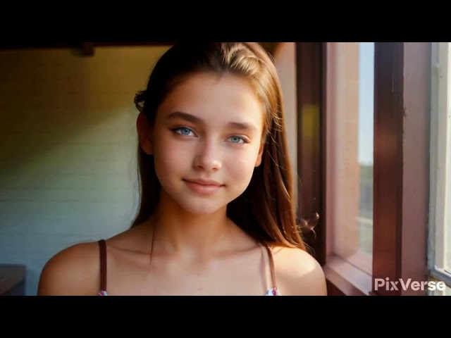 Beautiful American teen model created in Pixverse AI