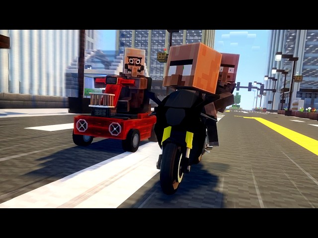 Minecraft Villagers Starts Racing...