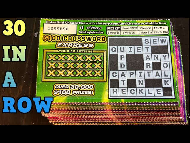 $100 CROSSWORD EXPRESS SCRATCH OFF TICKETS!