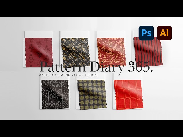 Pattern Diary 365 | 1530s Medieval Floral Seamless Pattern in Photoshop | Step-by-Step