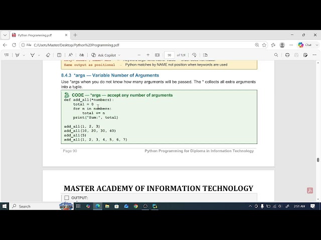 Multiple Arguments in Python