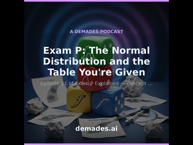 Exam P: The Normal Distribution and the Table You're Given