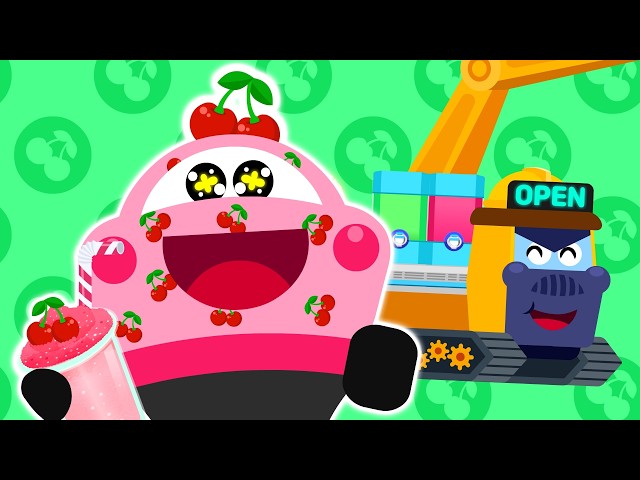 Colorful Slushies Excavator | Vehicle Song | Car Song | Nursery Rhymes & Kids Songs