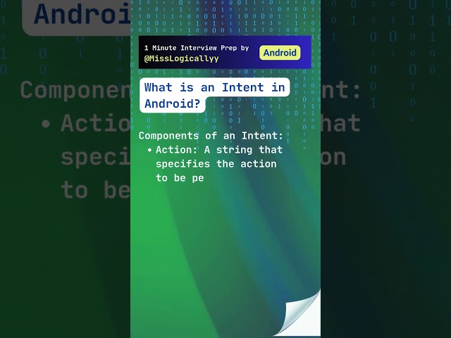 1 Minute prep - What is an Intent? #intents #coding #programming #android #kotlin #