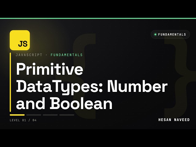 #04 - Primitive DataTypes: Number and Boolean