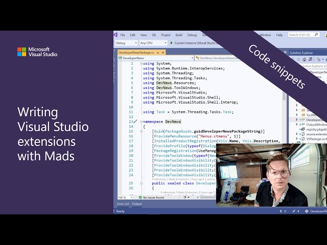 Writing Visual Studio Extensions with Mads - Snippets