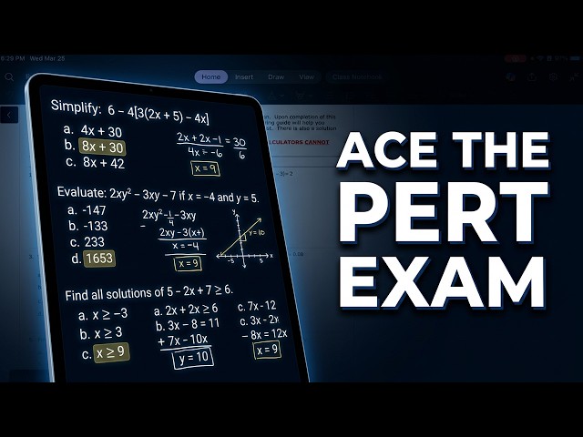 LIVE PERT Math Practice Exam 2026