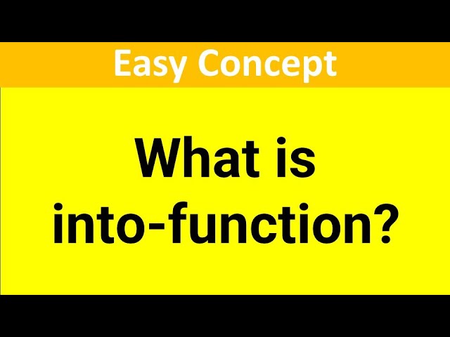 What is into function....