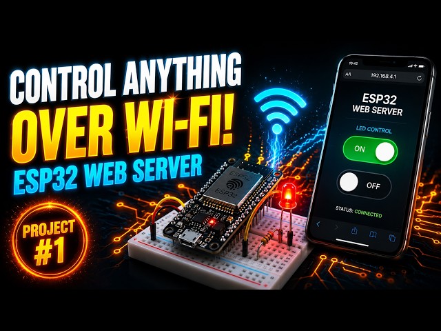 ESP32 Project 1 Wireless LED Control via Built in Web Server #esp32
