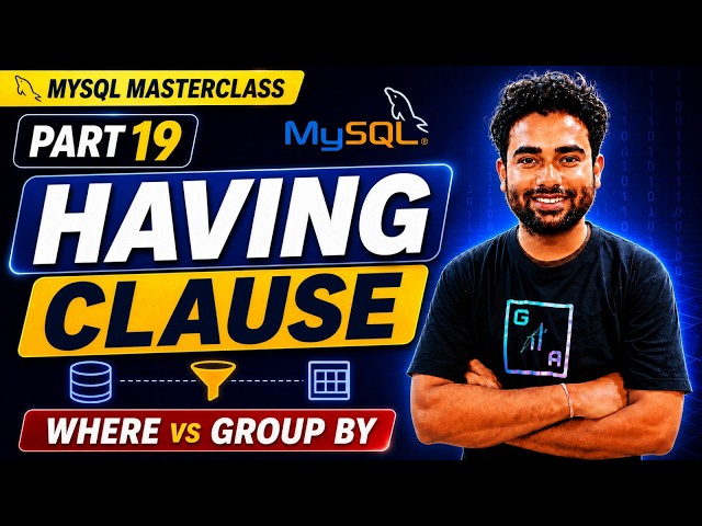 Master MySQL HAVING Clause | GROUP BY & WHERE vs HAVING with SQL Examples