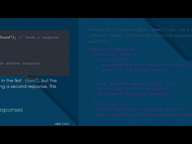 Fixing the Error [ERR_HTTP_HEADERS_SENT] in Sequelize Update Operations