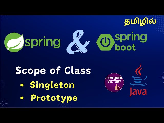 Spring Framework | Scope in Tamil | Singleton | Prototype | Springboot in Tamil