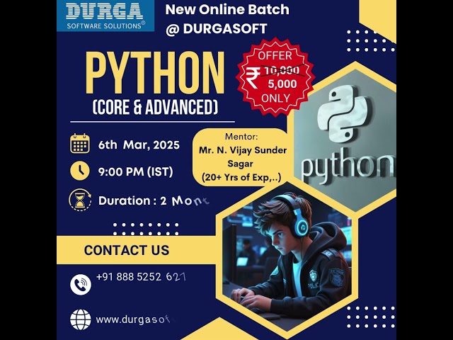 🔥 Python Online Training (Core & Advanced) | New Batch from 6th March | Learn from Real-Time Expert