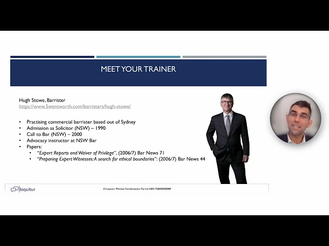 Expert Witness Report Writing self-paced online training - Free CPD/CLE Course Video - Introduction