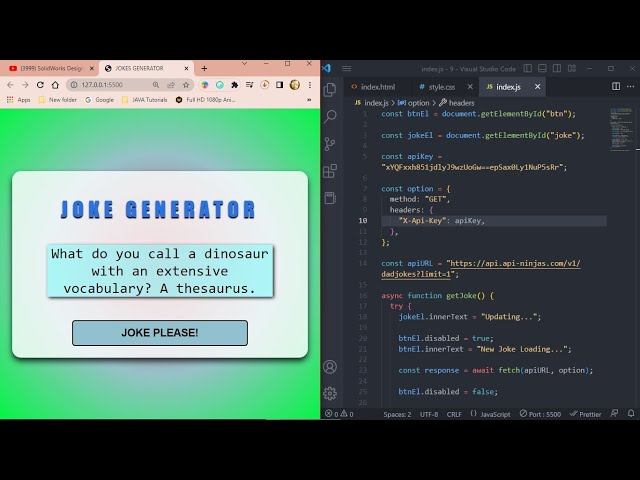 JavaScript API Joke Generator