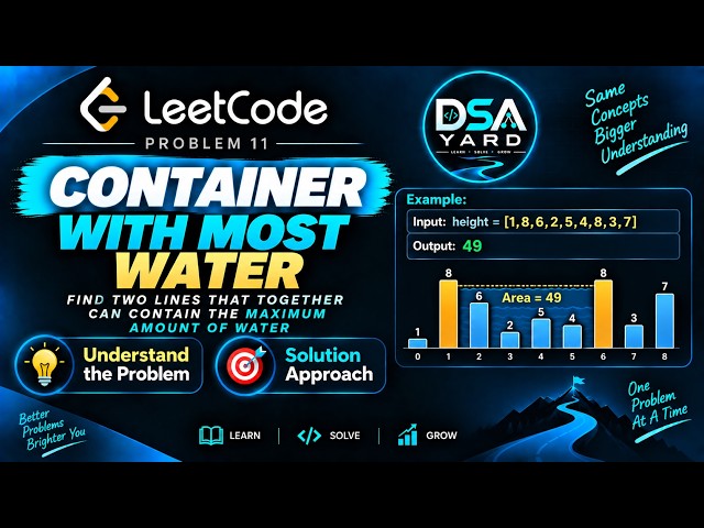 Container With Most Water - LeetCode Problem 11 | Two Pointer Technique Explained