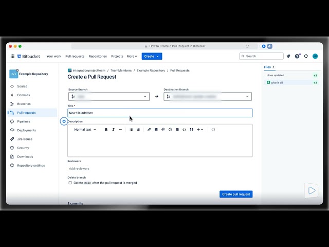 How to Create a Pull Request in Bitbucket (Step-by-Step)