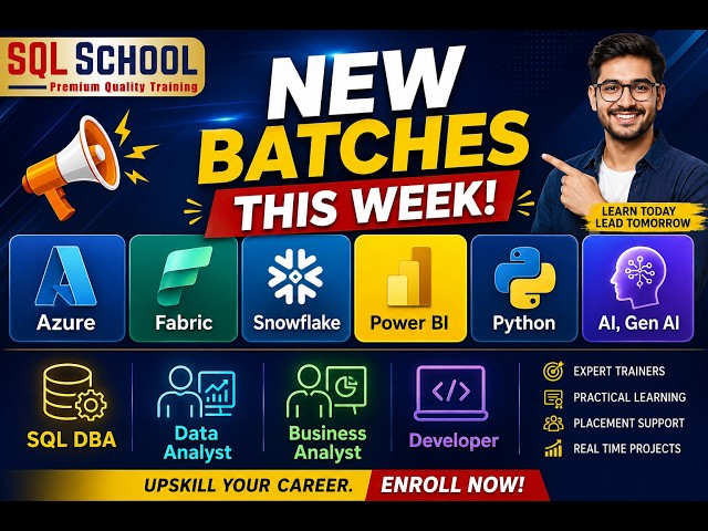 New Batches Schedule for Training Courses |