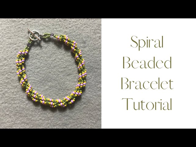 Beaded Spiral Bracelet Tutorial #jewelrytutorial #jewelrycraft #beadingforbeginners #beadtutorial