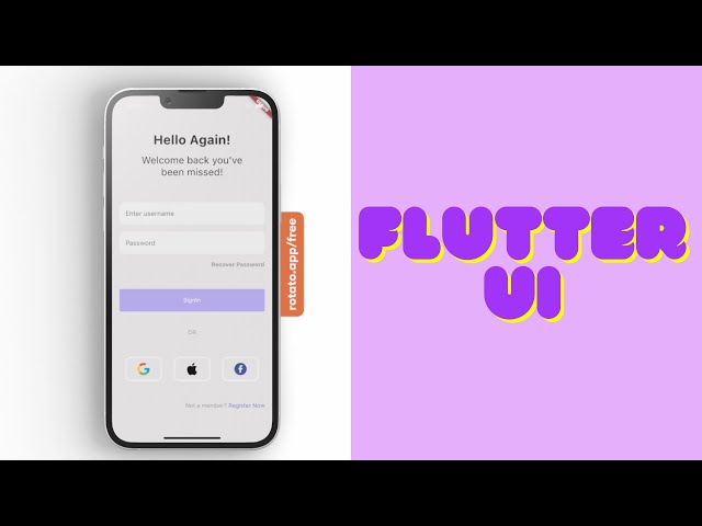 SignIn UI - Flutter UI - Speed Code