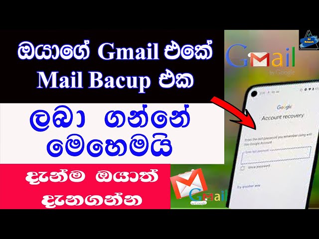 How To Get All Mail Backup In Gmail Sinhala 2021 | Backup For Gmail | Sri Network