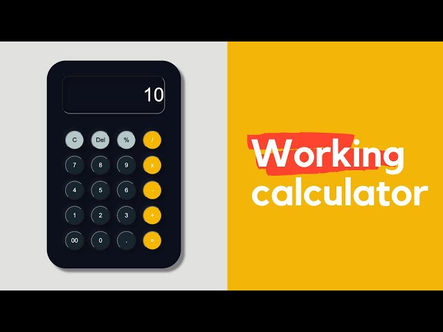 Working Calculator using HTML CSS & Javascript