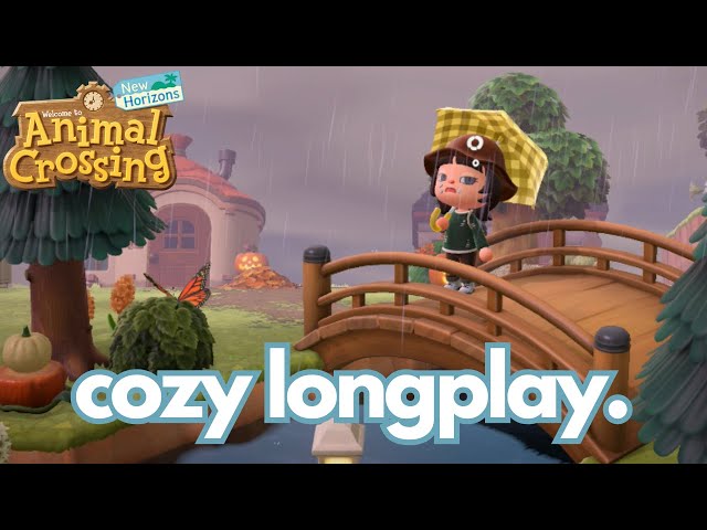 Cozy Rainy Longplay Pt 49 | Fall Decorating (no commentary, no ads) ~ Animal Crossing New Horizons