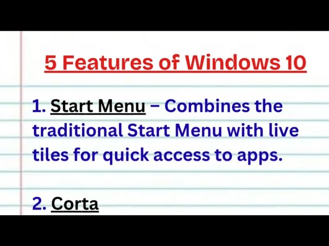 5 Features of Windows 10 | Windows 10 Features for Students | Computer Knowledge