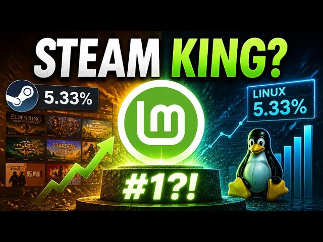 Is Linux Mint ACTUALLY #1 on Steam?! 🤯 Linux Hits 5.33%