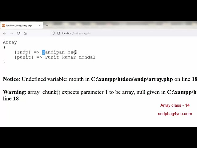 Array Class 14: Array_chunk function in PHP Programming | Web Development in Bengali