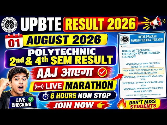 Bteup 2nd & 4 sem result out 2026/bteup polytechnic result/bteup latest news today/bteup even result