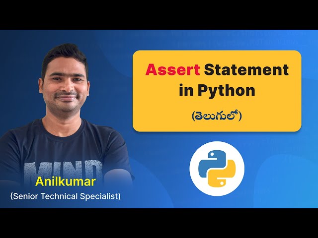 P148 - Mastering the Assert Statement in Python: Debug Like a Pro! (in Telugu)