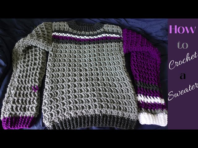 Easy Crochet Sweater Tutorial (Waffle Stitch Pattern)
