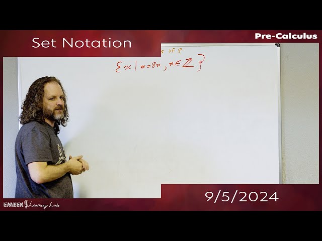 September 5, 2024 | Precalculus | Set Builder Notation