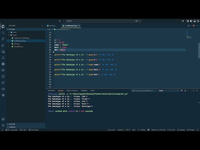 Python Bonus Lecture: Multi-Line Print, Type Checking & Keywords! (Epic Python Series)