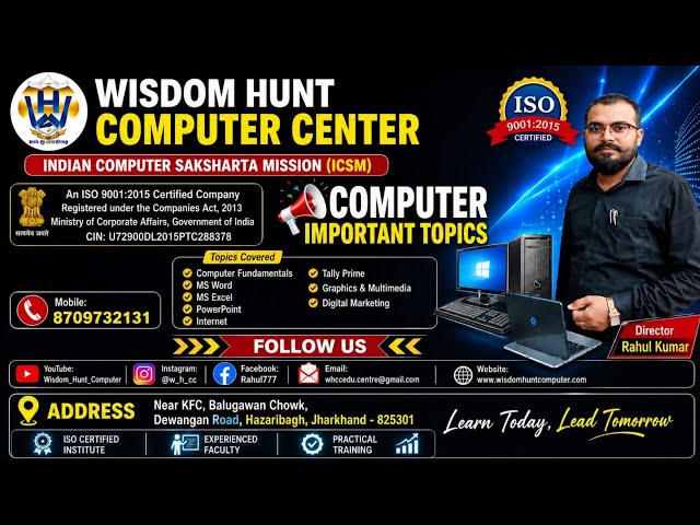 Computer Basics to Advanced | Complete Important Topics Explained