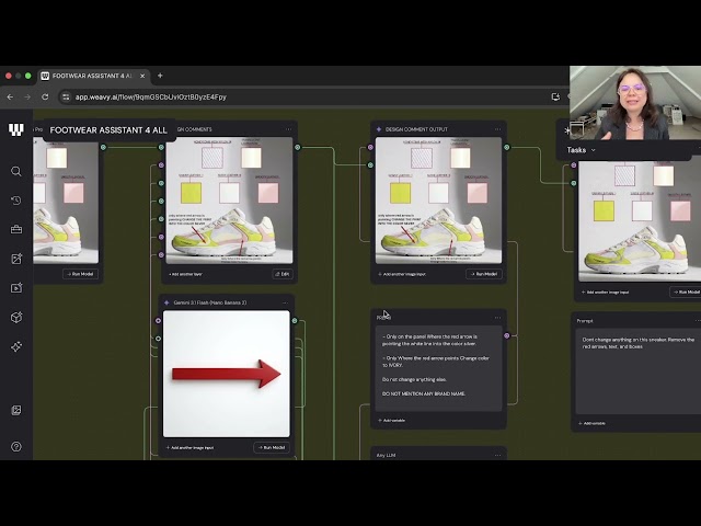AI Footwear Design Workflow | 1st Prize-Winning Figma Weave Assistant by Ilinca Trif