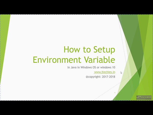 Java basics setting environment variable
