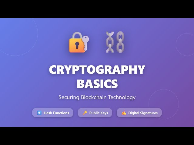 Cryptography Basics: Securing Blockchain | Hash Functions, Public Keys & Digital Signatures