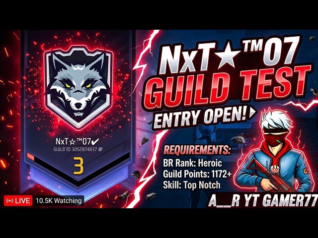 Free fire live guild test #trendin #virla #ff shorts  #freefire headshot ff gameplay ❤️