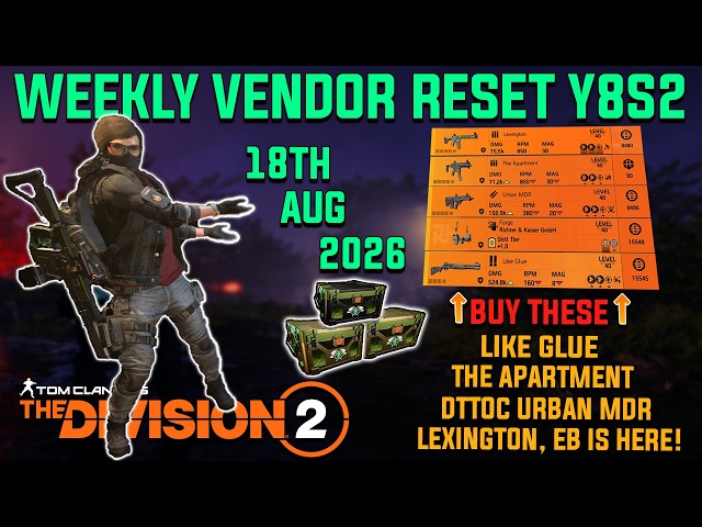 The Division 2 | Stretch Goals Is BACK! Vendor & Escalation Reset (Aug 18 2026)