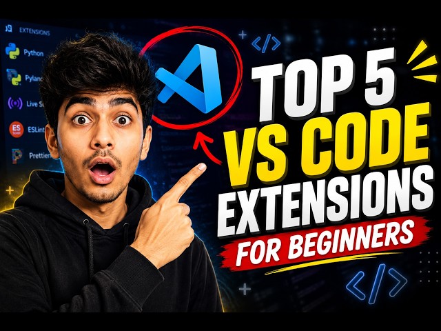 Top 5 MUST HAVE VS Code Extensions for Beginners | Visual Studio Code Extensions