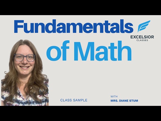 Fundamentals of Math Class Sample with Mrs. Diane Stum!